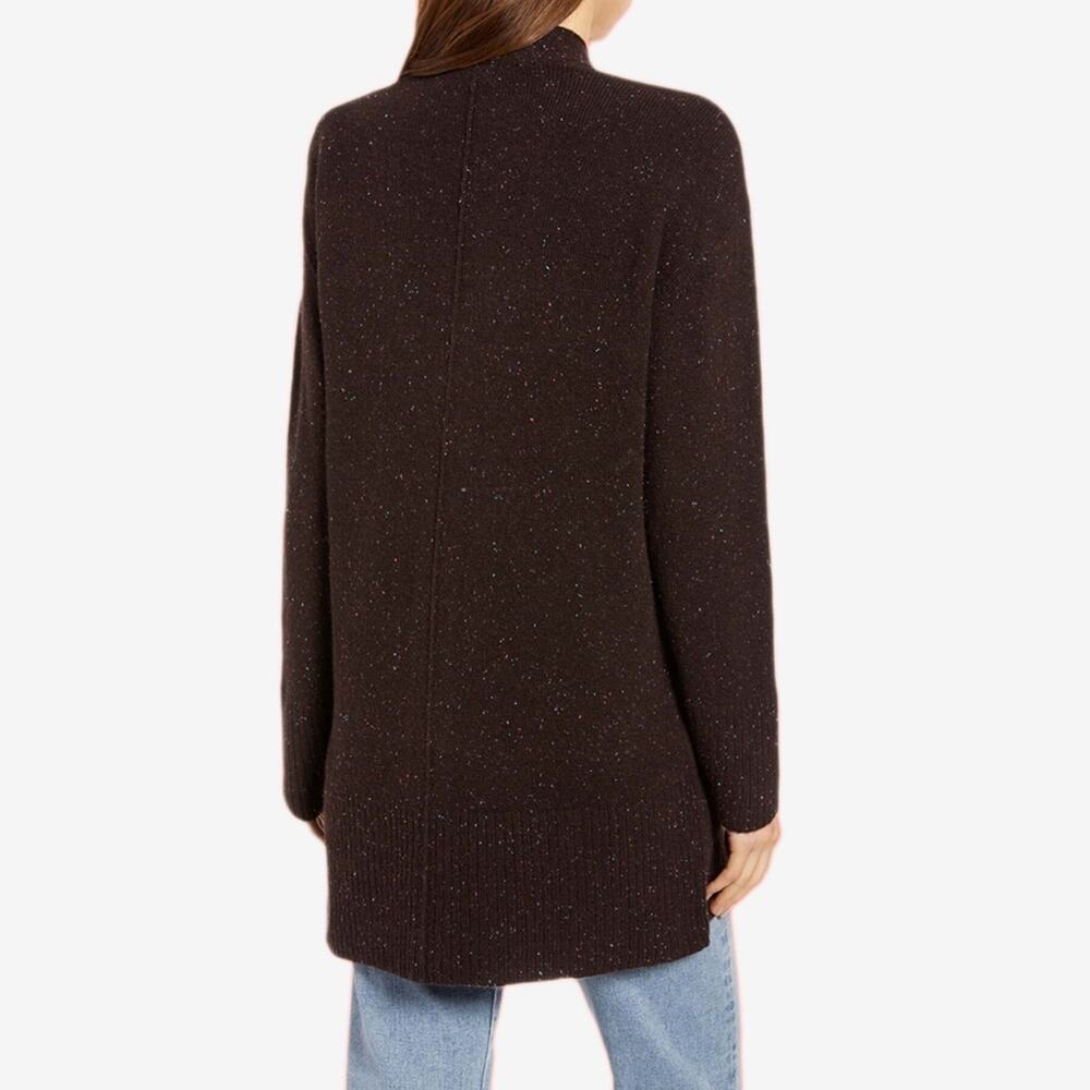 Cabincore Heather Something Navy Ganache Cozy V-Neck Longline Knit Cardigan S - Picture 6 of 7